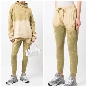 New! La Detresse The King Cotton-blend Olive Tie-Dye Track Jogger Pants 💚 XS NWT